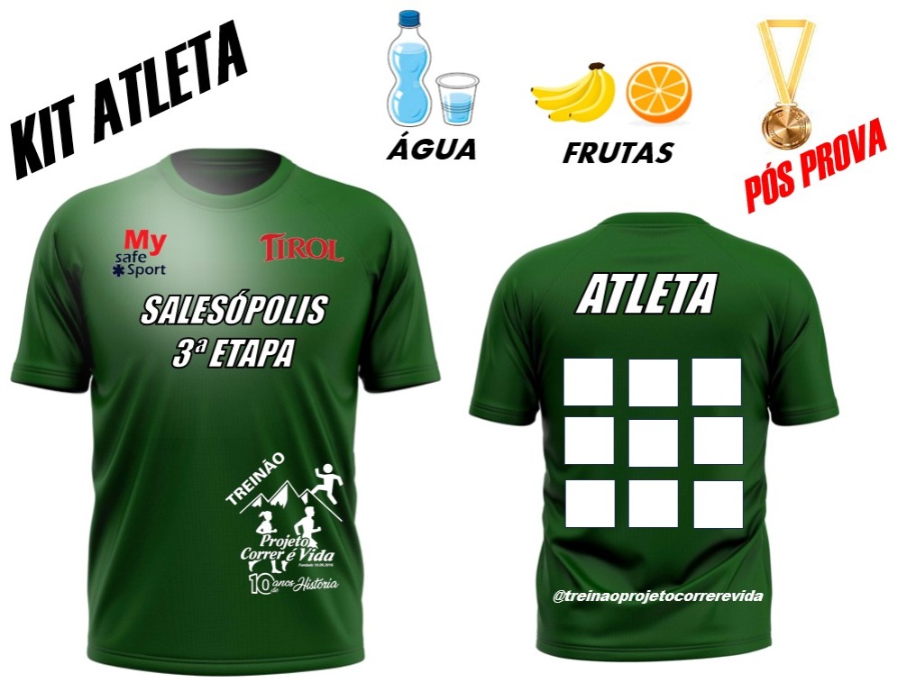 KIT BÁSICO SEM CAMISETA 23KM - MASCULINO E FEMININO